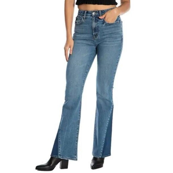 JUICY COUTURE MALIBU Flare HIGH RISE MEDIUM WASH BOOTCUT JEANS Womens Size 27 - Picture 1 of 13